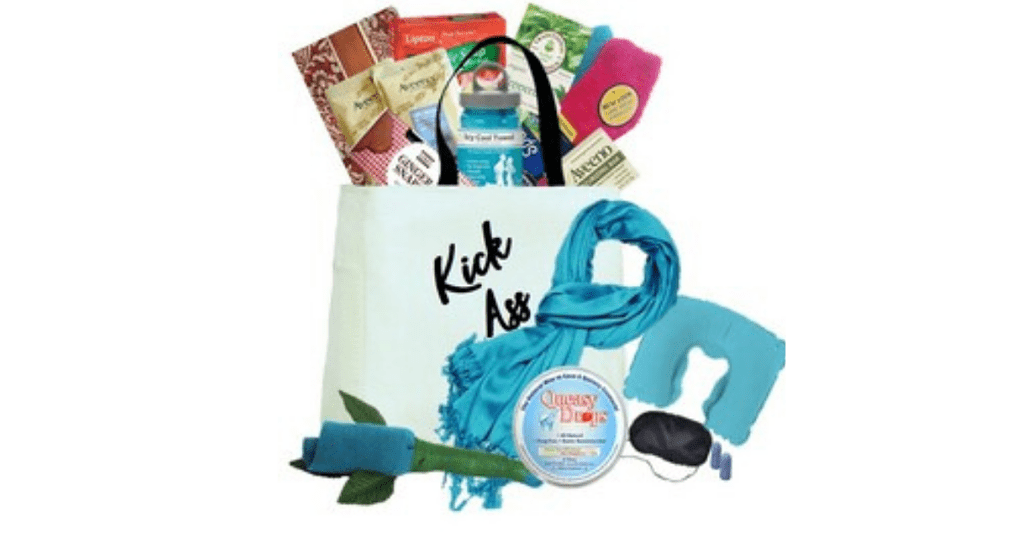 Kick ass cancer gift basket from just don't send flowers.