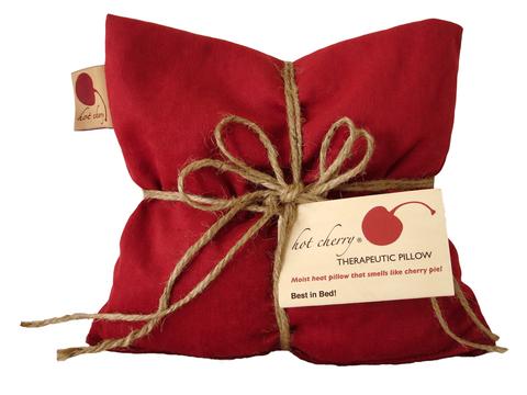 red suede Hot Cherry Pillow