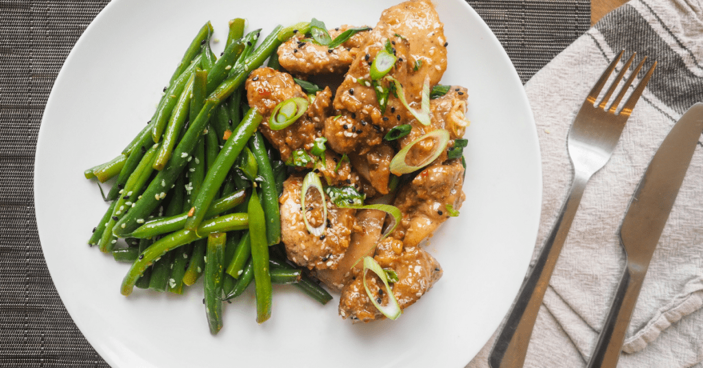 Quick and easy chicken and green beans