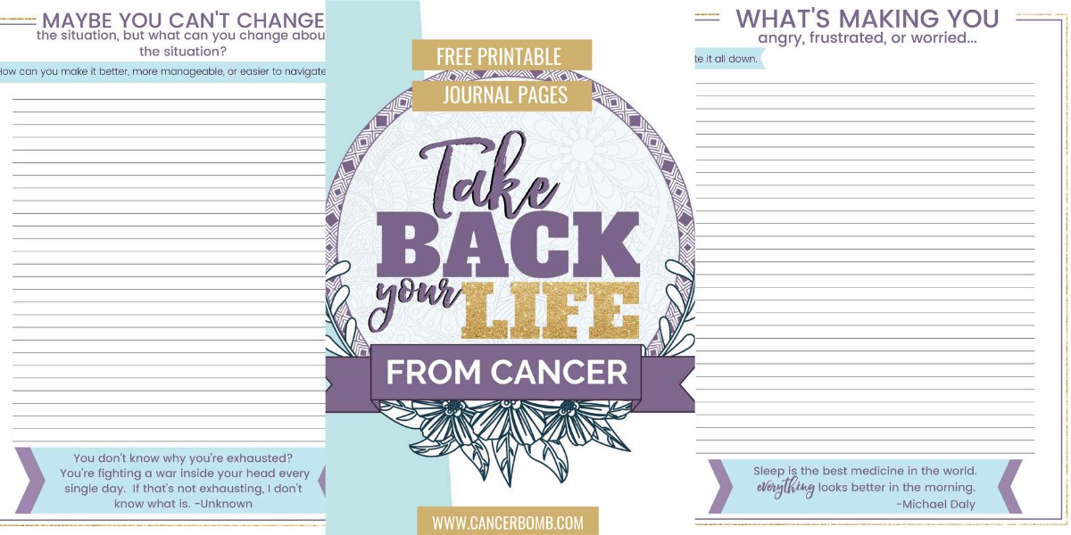 Free Printable Journal Pages For Families Going Through Cancer.