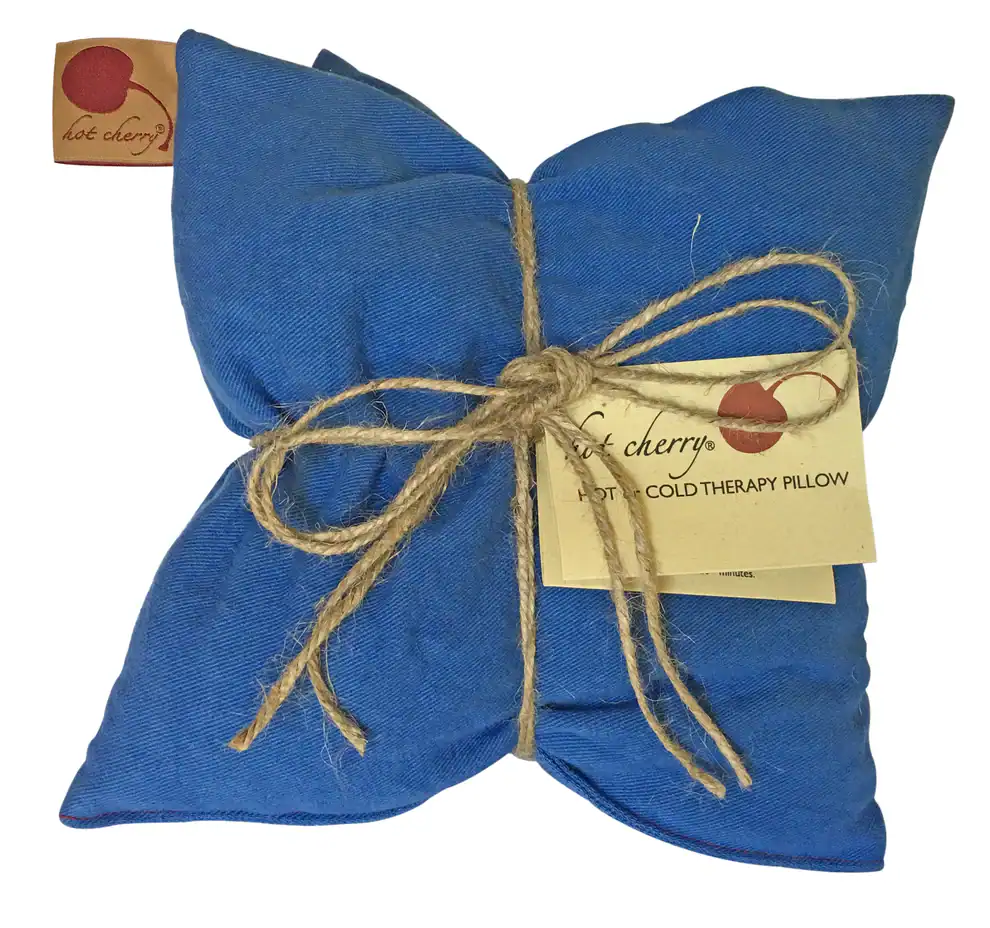 Blue double squre Hot Cherry Pillow