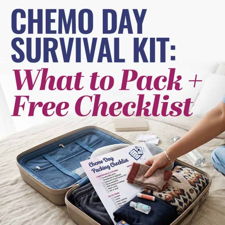 Packed bag for chemo day